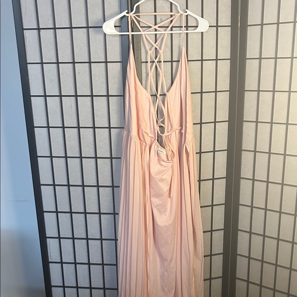 Elegant Pink Maxi Dress